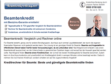 Tablet Screenshot of beamtenkredit24.net